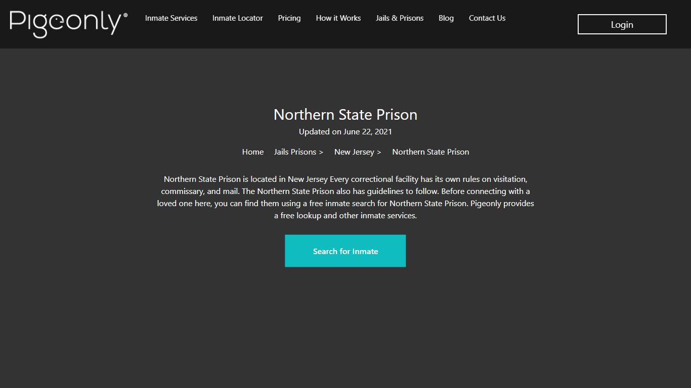 Northern State Prison Inmate Search | New Jersey