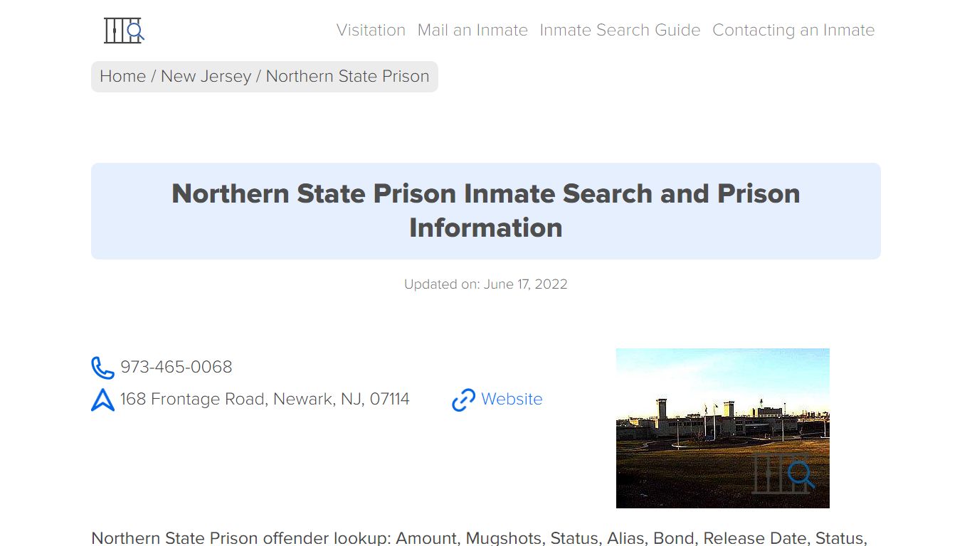 Northern State Prison Inmate Search, Visitation, Phone no ...